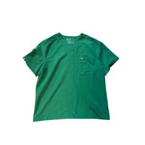 Figs Men's Size XL Indocyanine Green Leon Three-Pocket Scrub Top